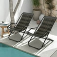 thumbnail image 6 of Spaco Patio PE Wicker Rocking Chair with Armrests and Metal Frame, Patio Rocking Chair, Gray, 6 of 7