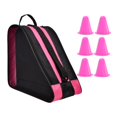 thumbnail image 4 of Bolsa de patinaje enrollador bolso de patinaje sobre hielo portátil de transporte zapatos de patinaje con bolsas para niños para niños niñas patines rosa, 4 of 8