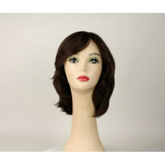 European Human Hair Freeda Wig Regina Brown Multi-Directional Skin Top Size L