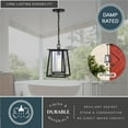 thumbnail image 5 of Blackwell Cage Frame 1 Light Black Outdoor Pendant Lantern Clear Glass, 5 of 12