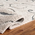 thumbnail image 6 of SAFAVIEH Florida Doug Floral Vines Geometric Shag Runner Rug, Beige/Blue Grey, 2'3" x 19' - Transitional Modern Design, Beige & Blue Grey, Non-Shedding & Easy Cleaning, Ultra Plush Thick Pile, Ideal, 6 of 12