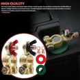 thumbnail image 3 of 1 Pair Solid Brass Marine Battery Terminal Connectors Top Post for 12V 24V Automotive Boat Car RV Accessories Battery Terminals Wire Cable Ends Pure Copper Clamp Release with Anti-Corrosion Pad, 3 of 8
