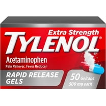 Tylenol Extra Strength Acetaminophen Rapid Release Gels for Pain & Fever, 50 Count