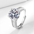 thumbnail image 1 of Stunning Dual Track High Carbon Diamond Ring with Flexible Size Option, 1 of 5