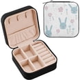 thumbnail image 2 of GZHJMY Cute Rabbit Mini Jewelry Box, Portable Leather Travel Small Jewelry Organizer Case for Earring, Necklace, Rings, Bracelets, 2 of 7