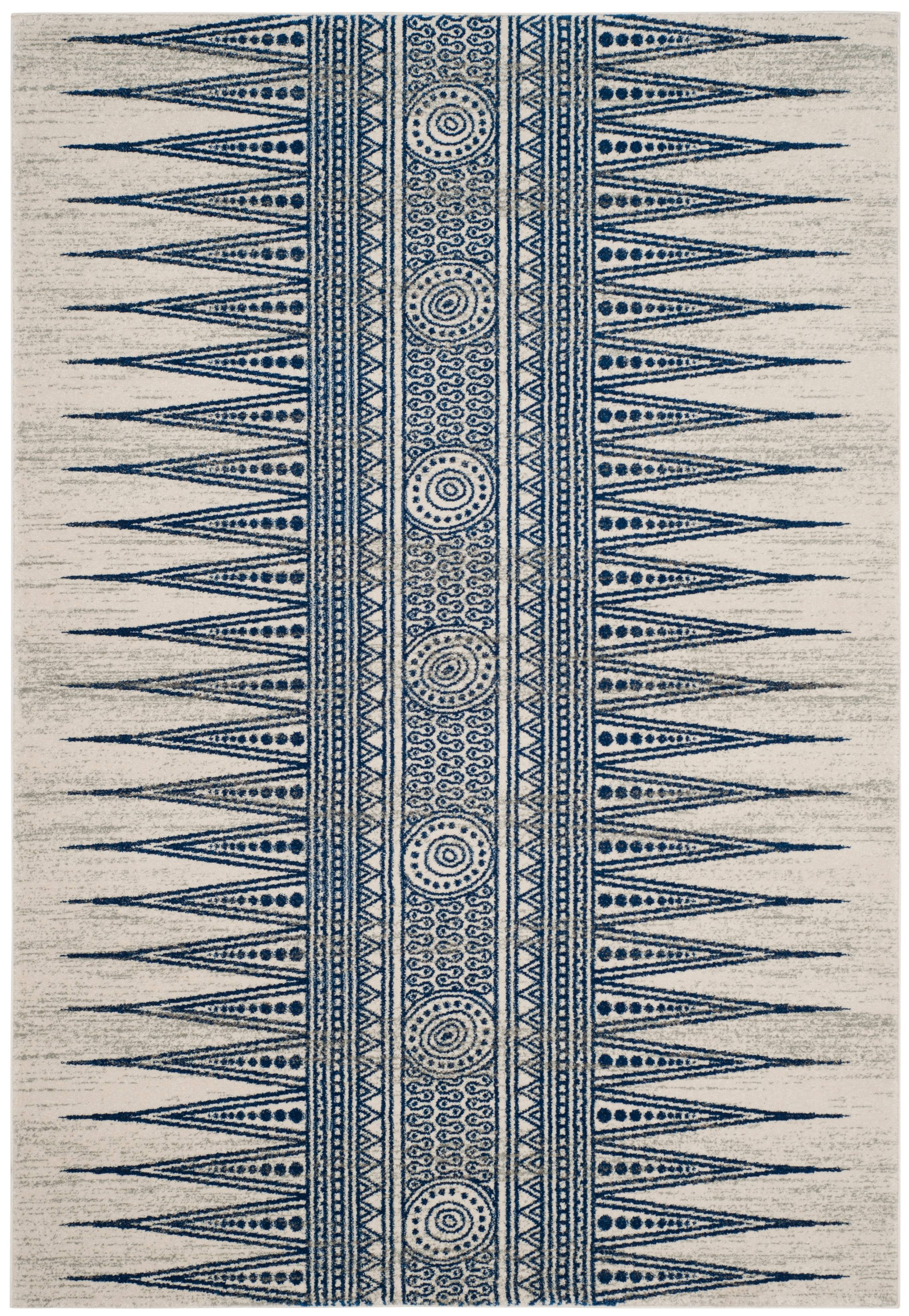SAFAVIEH Evoke Keisha Abstract Area Rug, Ivory/Blue, 4' x 6'