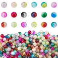 thumbnail image 1 of DIY Baking Painted Crackle Glass Beads Stretch Bracelet Making Kits include Sharp Steel Scissors Elastic Crystal Thread Stainless Steel Beading Needles Mixed Color Beads: 6mm Hole: 1.3~1.6mm, 1 of 8
