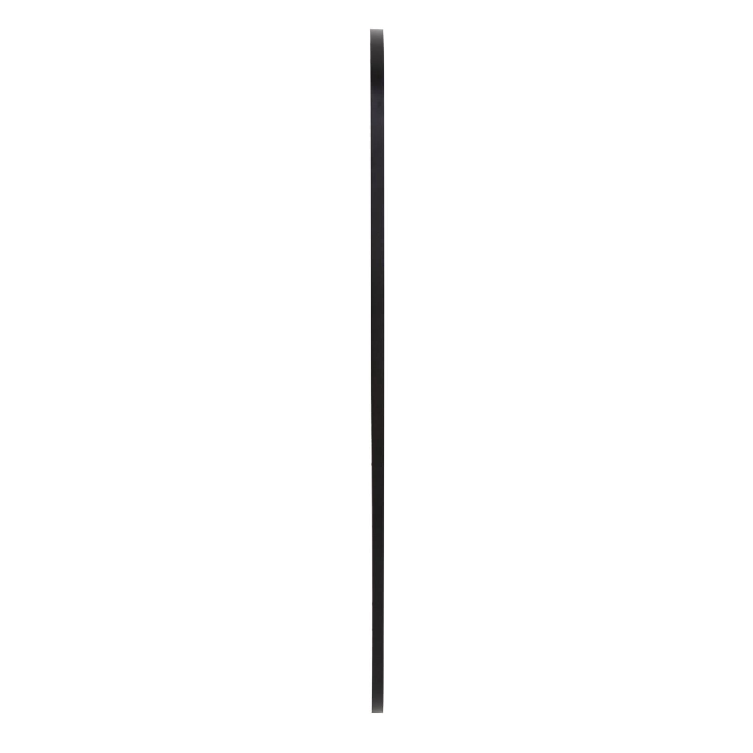 Tyler Dillon Brushed Black Stainless Steel Framed Capsule Mirror - 42"H x 14"W