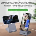 thumbnail image 5 of Wireless Charger Desktop Power Dock Stand - Foldable Magnetic Phone Charger Stand, MagSafe Compatible - For iPhone and Other Qi-Enabled Devices (Charger Not Included), 5 of 7