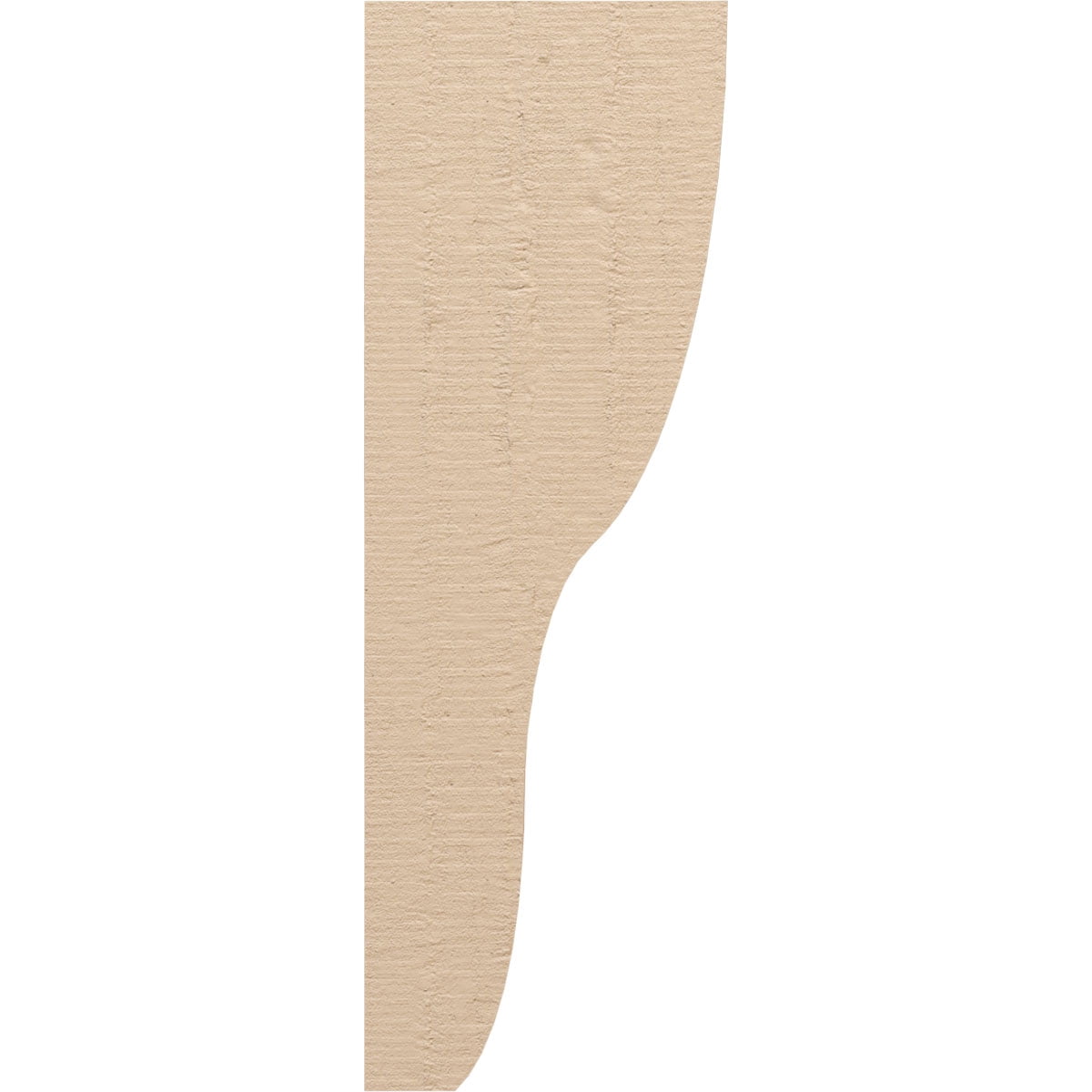 4"W x 8"D x 24"H Thin Greensboro Rough Cedar Woodgrain TimberThane Corbel, Primed Tan