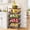 Black, variant on Fruit Basket Kitchen Pantry Organizers and Storage - Wooden Top Table, Stackable Metal Wire Basket Stand Cart for Fruit Vegetable Snacks Onion Potato Organization (White, 5 Tiers)