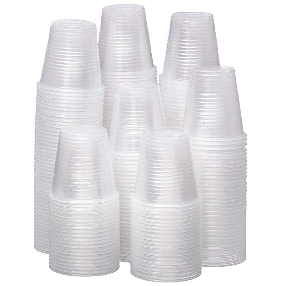Disposable Plastic Cups 100 Count Small Clear 3 Oz Snack And Drink Size Party Event
