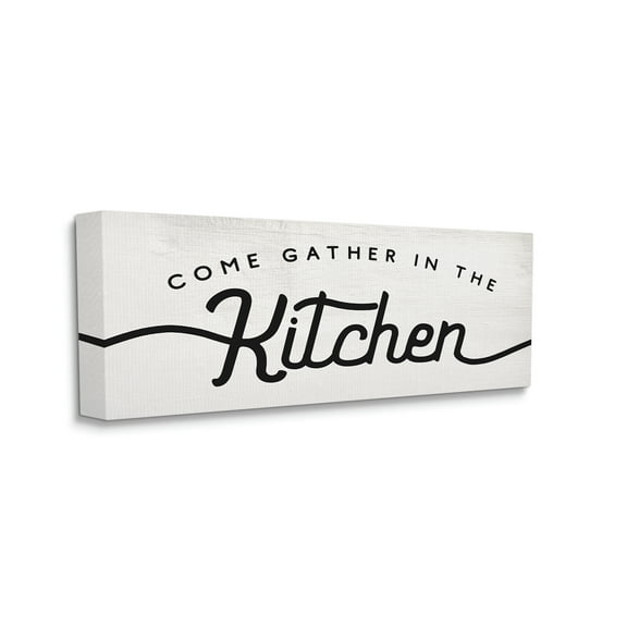 Stupell Industries Come Gather In The Kitchen Sign Family Charm, 13 x 30, Designed by Daphne Polselli