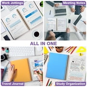 OMEYA 5 Subject Notebooks College Ruled, Spiral Notebook 8.5 x 11in with Dividers, 300 Pages 100GSM Thick Spiral Writing Journal for Women & Men, Large A4 Lined Journal for Work, Campus