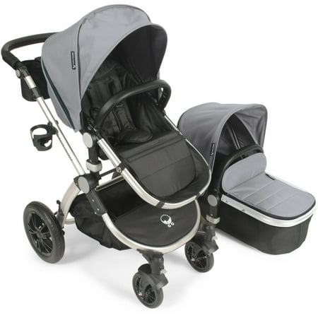 Babyroues Letour Avant Stroller with Bassinet Silver Frame, Silver Fabric
