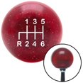 thumbnail image 1 of American Shifter  White Shift Pattern 22n Red Metal Flake Shift Knob with M16 x 1.5 Insert Shifter Brody, 1 of 1