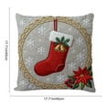 thumbnail image 3 of Linnome 18x18-Inch Christmas Printed Pillow Cover, Square Decorative Cushion Case with Holiday Design for Sofa Bed, 3 of 6