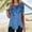 1-Blue, variant on Womens Tops Shirts for Women Valentine's Day Women's Fashion Printed Loose T-shirt Buttons Short Sleeves Blouse Round-Neck Casual Tops