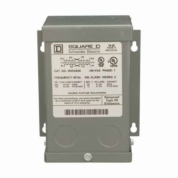 Buck Boost Transformer, 100 VA, NEMA 3R, 12/24V AC, 120/240V AC