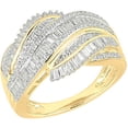 thumbnail image 3 of 3/4 Carat T.W. Baguette and Round Diamond 10kt Yellow Gold Fashion Band, 3 of 3