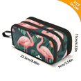 thumbnail image 4 of FORMRS Pencil Case with 3 Compartments Zipper Pouch, Elementary School Level and up, Flamingo Leaves Pattern, 4 of 8