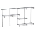 thumbnail image 1 of Costway 4-8 FT  Wall-Mounted Closet Organizers and Storage System with  Hanging Rod Gray, 1 of 10