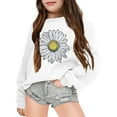 thumbnail image 3 of Kiijoy Toddler Girls Sunflower Sweatshirt Comfortable Crew Neck Pullover Top, Sizes 3-4, 3 of 3