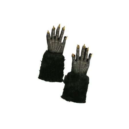 Werewolf Gloves Adult Costume Accessory Black