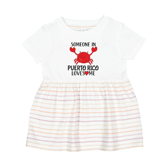 Inktastic Someone in Puerto Rico Loves Me Girls Baby Dress