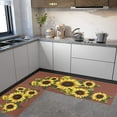 thumbnail image 2 of Rust Red Sunflower Farmhouse Kitchen Rugs Set 2 Piece Colorful Fall Flowers Seasonal Decorative Rug for Kitchen Low-Profile Floor Mats Decorations for Home Kitchen 17x48+17x30 Inches, 2 of 6