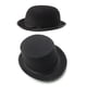 thumbnail image 2 of 2 sombreros para niños, tallas S y L, para disfraz de mago, tipo bombín, estilo derby, accesorio para disfraz de mago, carnaval, fiesta de disfraces (negro)., 2 of 7