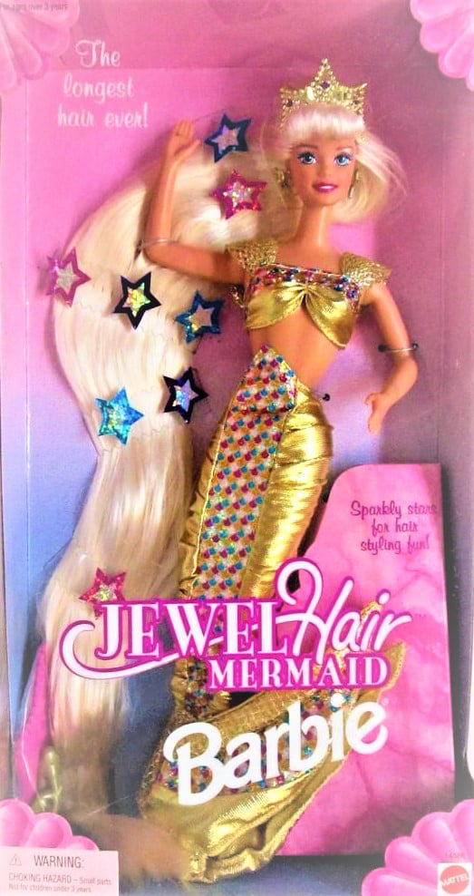 Vulkaan accent Onaangeroerd Barbie Jewel Hair Mermaid Doll - Walmart.com