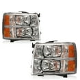 thumbnail image 2 of HOUGEET Fit for 2007-2013 Chevy Silverado 1500 2500 HD Chrome Housing Headlights Left, 2 of 11