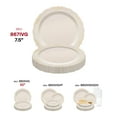 thumbnail image 2 of Smarty 7.5" Ivory with Gold Vintage Round Plastic Salad Plates 120ct, 2 of 7
