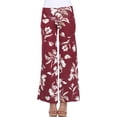 thumbnail image 6 of White Mark Women's Hawaiian Flower Palazzo Pants, 6 of 7