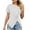 White, variant on TIHLMK Womens Shirts Wine Women's Fashion Casual Short Sleeve Solid Color Comfortable Sweatshirt Tops Blouse Gift for Womens Tops