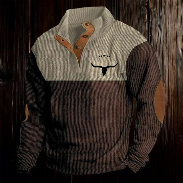 Chandail Sans Capuche pour Hommes pour un Confort Quotidien et Style Mode Urbaine, Manches Longues, Col Rond, pour Printemps Automne Hiver