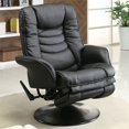 thumbnail image 2 of Coaster Faux Leather Swivel Recliner in Black, 2 of 3