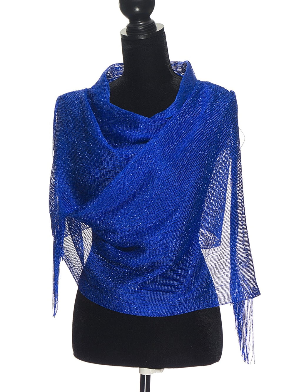 Royal Blue Pashmina Silk Scarf Soft Shawl Wrap Solid Color P#9 