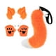 thumbnail image 5 of Conjunto de orejas y cola con guantes, orejas de animal, para niños y adultos, cola larga, para baile de graduación. Naranja, 5 of 9