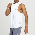 thumbnail image 5 of kpoplk Men's Basic Casual Muscle Tank Top Sleeveless Crewneck Active Workout T Shirts White,XL, 5 of 7