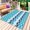 Blue Teal, variant on Ombre Grey Outdoor Rug for Patio/Deck/Porch, Non-Slip Large Area Rug 3 x 5 Ft, Modern Abstract Waves Morocco Striped Indoor Outdoor Rugs Washable Area Rugs, Reversible Camping Rug Carpet Runner
