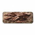thumbnail image 1 of Chocolate Computer Mouse Pad, Bitter and Milky Chocolate Bars and Shavings Gourmet Tasty Snacks Image, Rectangle Non-Slip Rubber Mousepad Large, 31" x 12", Dark Brown and Cocoa, by Ambesonne, 1 of 2