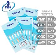 Mintegrity [5pk] - 10-Panel Dip Card Instant Urine Drug Test - (AMP/BAR/BZO/COC/mAMP/MTD/OPI/OXY/PCP/THC) #MI-WDOA-4104