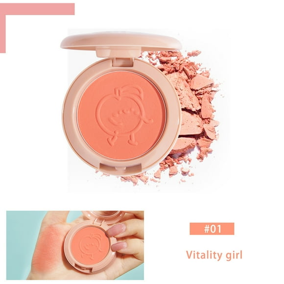 Blush Makeup Palette Mineral Powder Red Rouge Lasting Natural Cream Cheek, #01