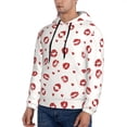 thumbnail image 3 of Honeii Lips Kiss Pattern Mens Hoodies Men's Loose Sleeve Sweatshirt,Pullover Hooded Sweatshirt for Men,Essentials Hoodie-Medium, 3 of 7