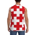 thumbnail image 3 of Yiaed Red Cross 1 Print Men's Singlet Vests Summer Running Muscle Tank Tops Gym Undershirt Round Neck Sleeveless for man, 3 of 8