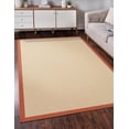 thumbnail image 2 of Linon Athena Natural & Burnt Orange 5ft x 8ft Area Rug, 2 of 8