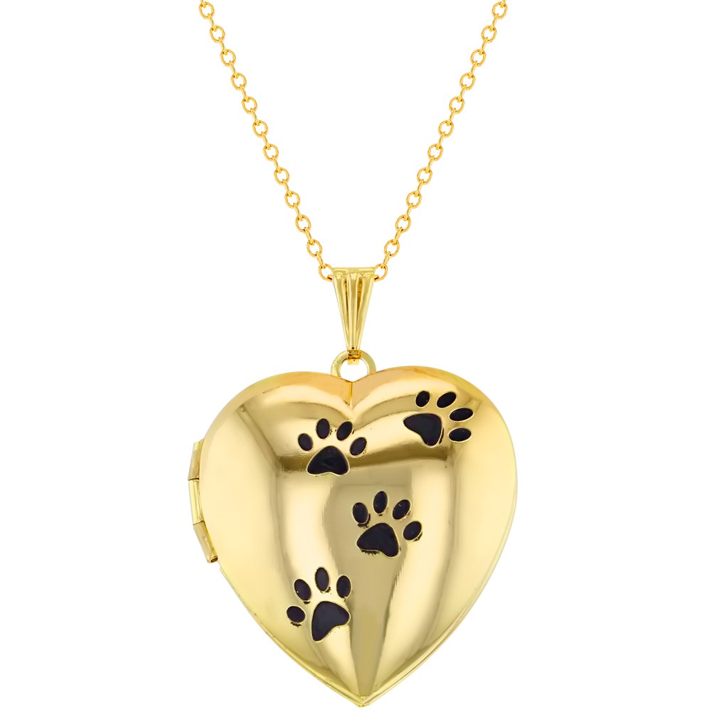 Dog Paw Necklace AILUOR Cute Puppy Paw Print Forever Love Heart Pendant Always in My Heart Footprint Necklace Memorial Jewelry for Dog Lovers Live /& Love /& Rescue