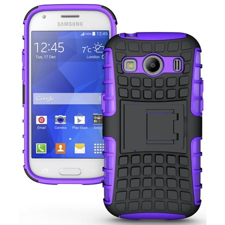 - NAKEDCELLPHONE PURPLE GRENADE GRIP RUGGED TPU SKIN HARD CASE COVER STAND FOR SAMSUNG GALAXY ACE STYLE LTE SM-G357FZ PHONE (aka ACE 4 SM-G357)